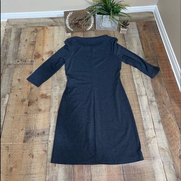 Old Navy GRAY SEQUIN SHIFT DRESS 3/4 Sleeve Sheath Silver - Picture 6 of 9